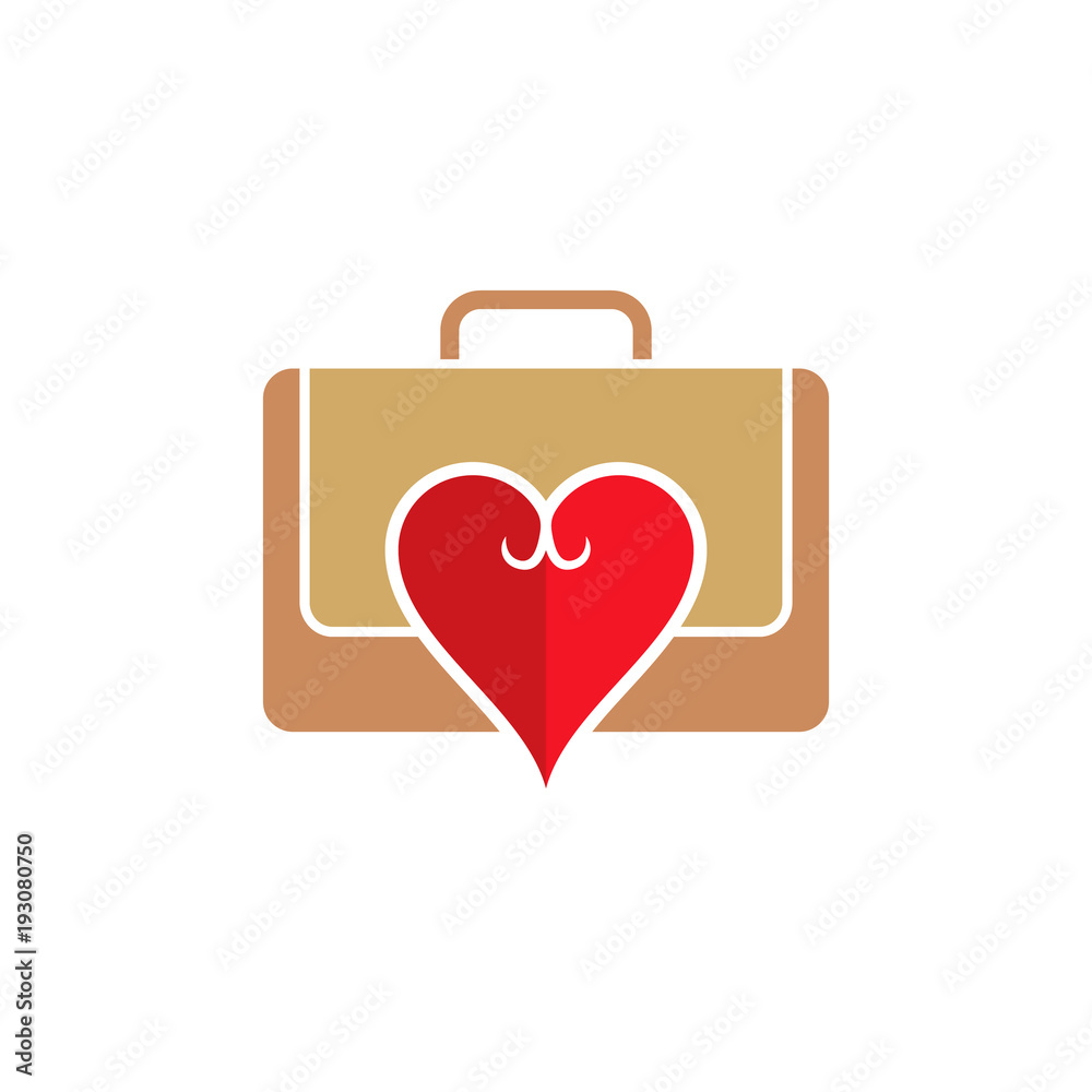 Love Job Logo Icon Design