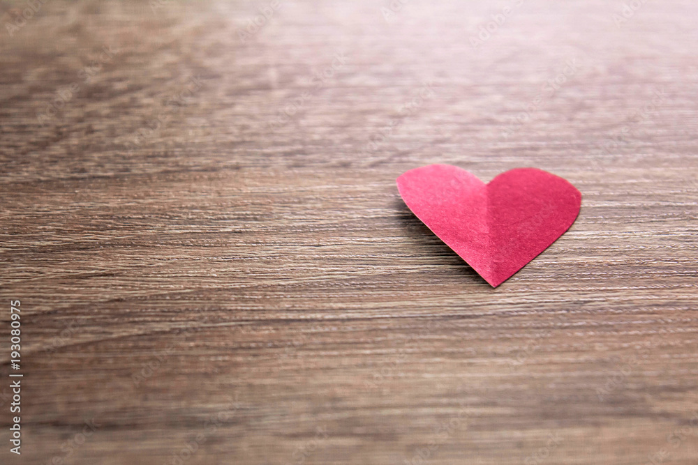 red paper heart on wood, valentine 's day red paper heart on wood, valentine 's day