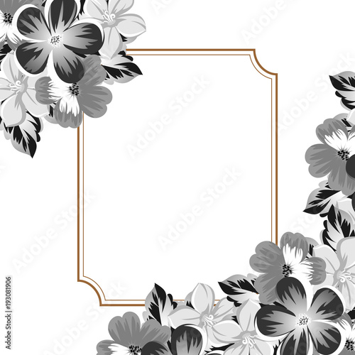 Frame of monochrome colors. For design postcards, greeting, invitation for a birthday, Valentine's day, wedding, party, holiday, celebration. For the decoration.