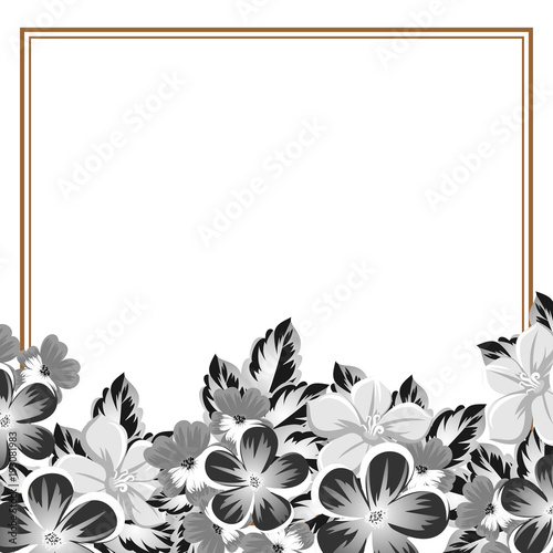 Frame of monochrome colors. For design postcards, greeting, invitation for a birthday, Valentine's day, wedding, party, holiday, celebration. For the decoration.