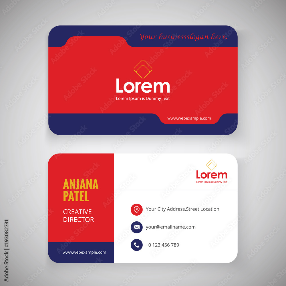 Creative business card mock-up Creative business card mock-up