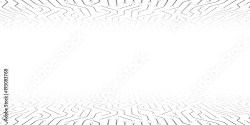 Technology background in perspective from line connections. Abstract information connectivity background. IT-development conception. Neural structure. Vector illustration