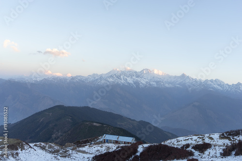 Sunrise in Nepal Himalaya