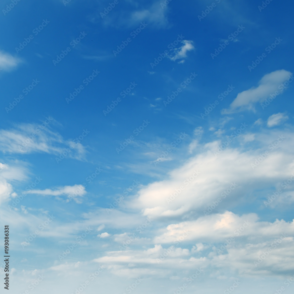 Light cumulus cloud in blue sky.