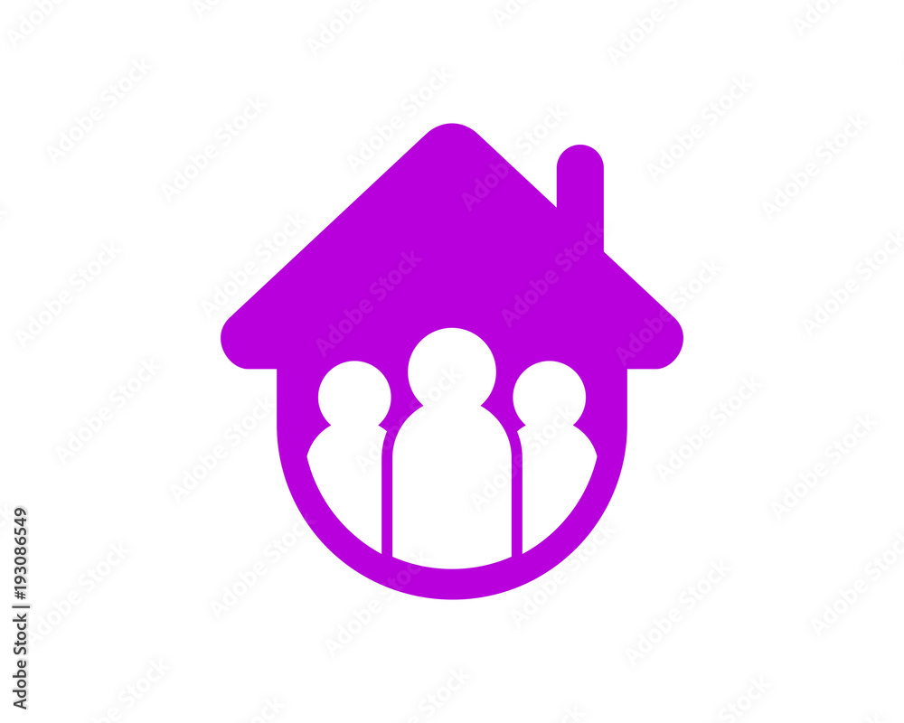 purple figure house housing home residence residential real estate image vector icon purple figure house housing home residence residential real estate image vector icon