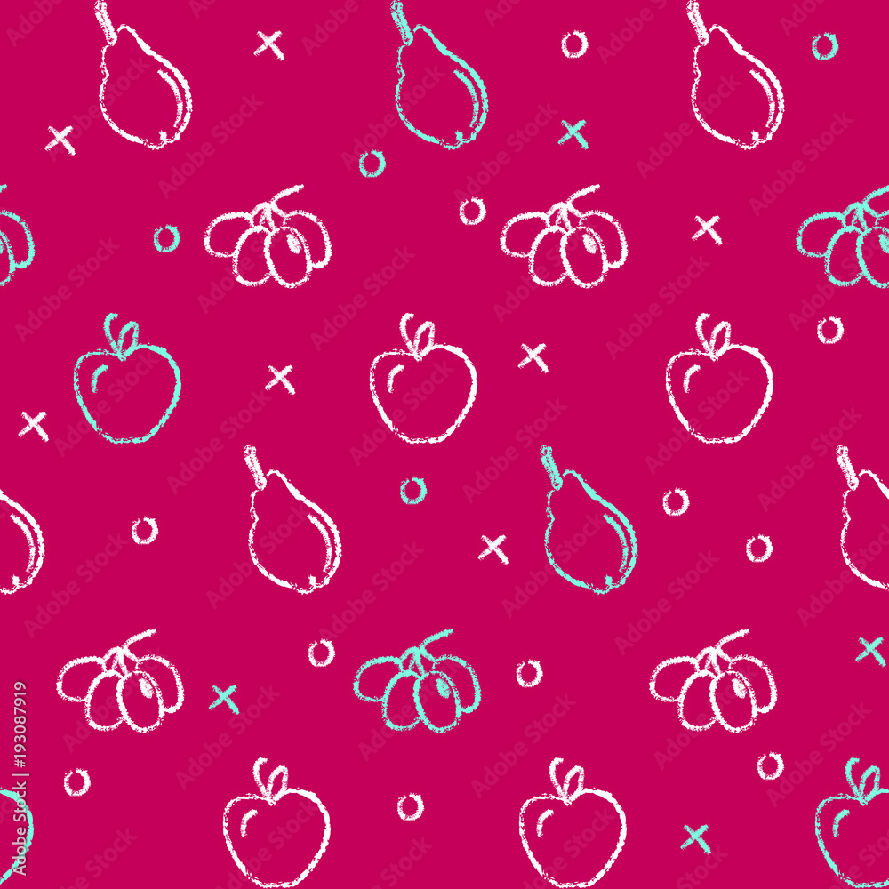 Seamless pattern with fruit symbols Seamless pattern with fruit symbols