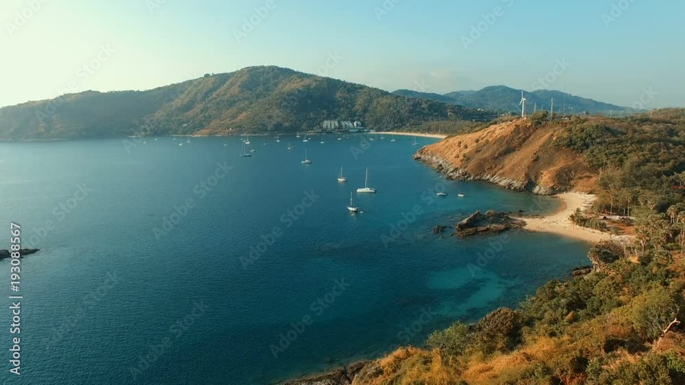 aerial view of leam phomthep phuket southern of thailand aerial view of leam phomthep phuket southern of thailand
