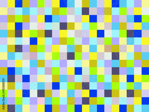 Blue and Yellow Squares Vector Background