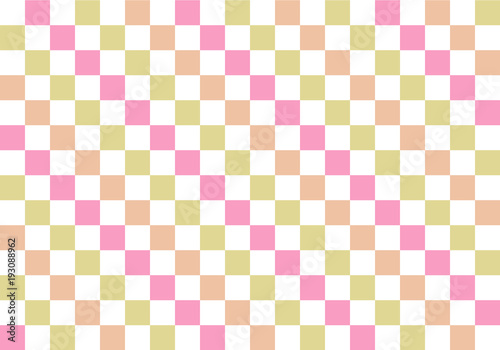 Seamless background pattern with pink and yellow lined  squares