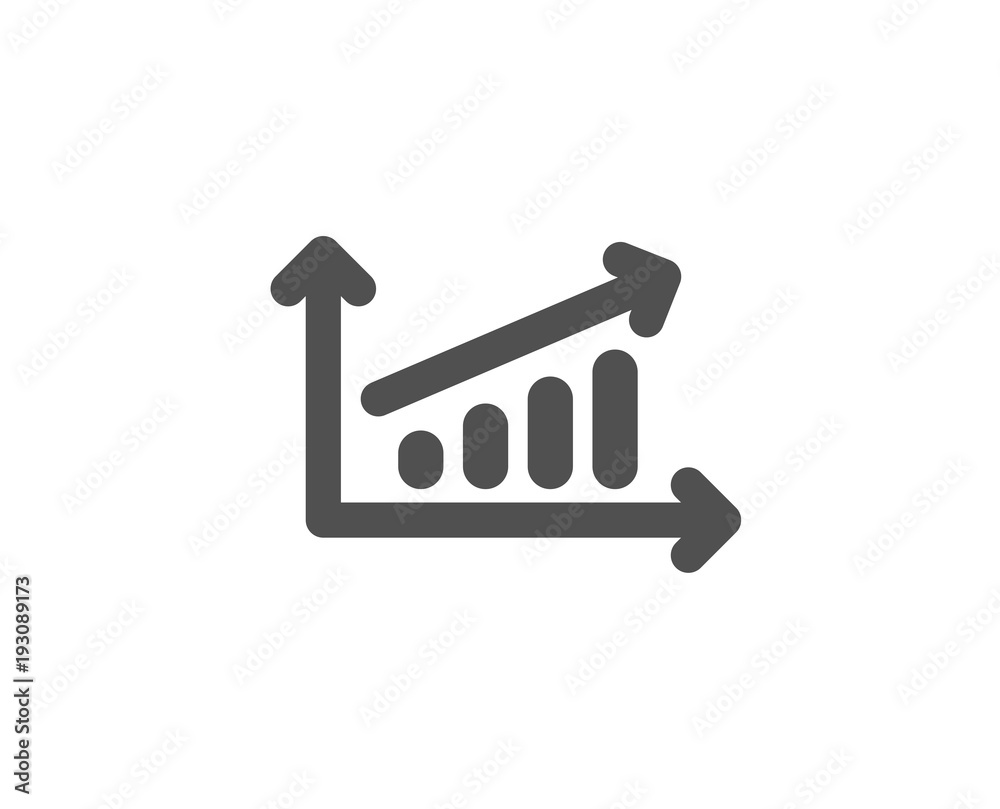 Chart simple icon. Report graph or Sales growth sign. Analysis and Statistics data symbol. Quality design elements. Classic style. Vector Chart simple icon. Report graph or Sales growth sign. Analysis and Statistics data symbol. Quality design elements. Classic style. Vector