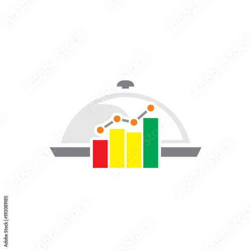 Stats Food Logo Icon Design