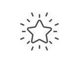 Rank star line icon. Success reward symbol. Best result sign. Quality design element. Editable stroke. Vector