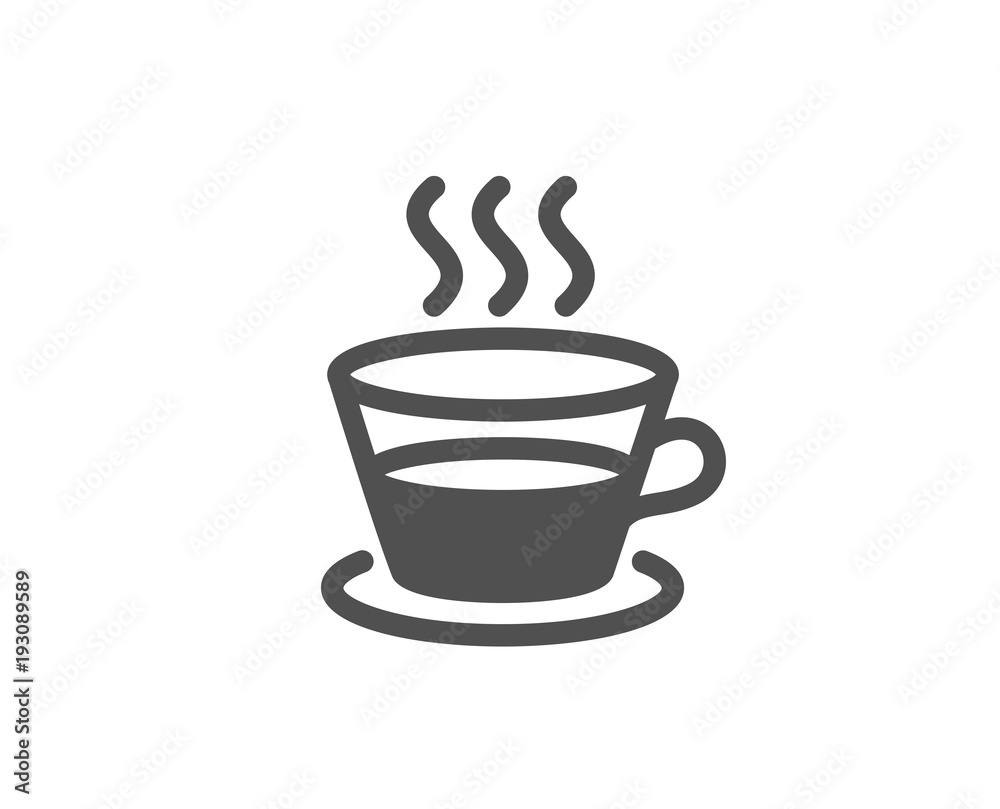 Coffee and Tea simple icon. Hot drink sign. Fresh beverage symbol. Quality design elements. Classic style. Vector Coffee and Tea simple icon. Hot drink sign. Fresh beverage symbol. Quality design elements. Classic style. Vector