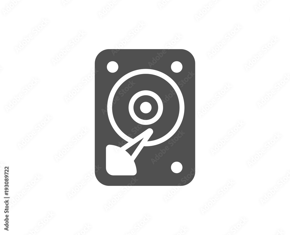 HDD icon. Hard disk storage sign. Hard drive memory symbol. Quality design elements. Classic style. Vector HDD icon. Hard disk storage sign. Hard drive memory symbol. Quality design elements. Classic style. Vector