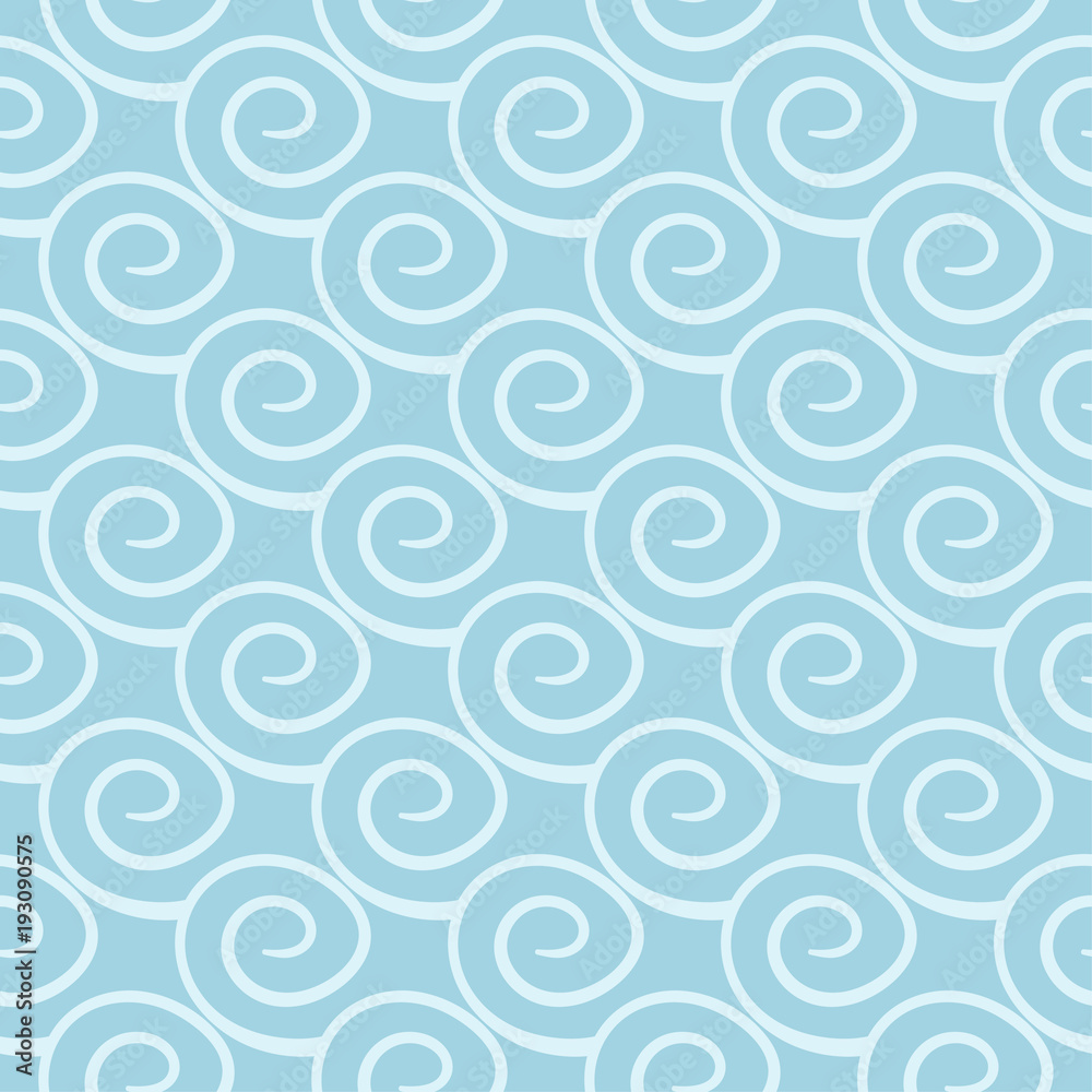 Light blue geometric ornament. Seamless pattern