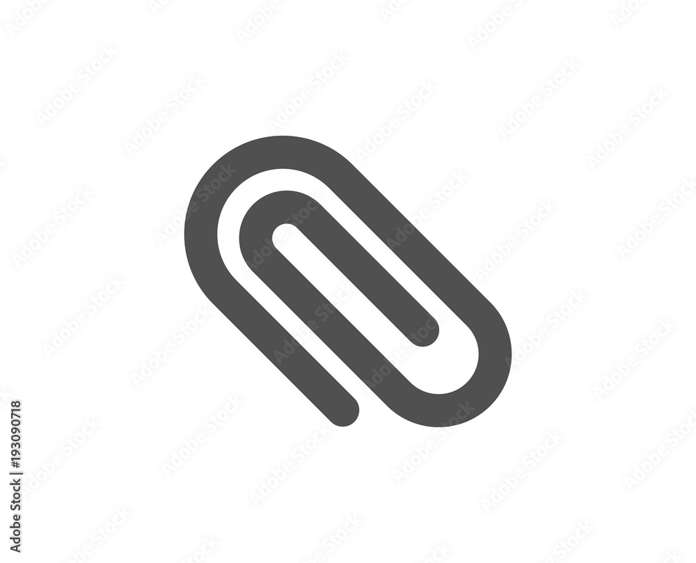Attach simple icon. Attachment paper clip sign. Office stationery object symbol. Quality design elements. Classic style. Vector Attach simple icon. Attachment paper clip sign. Office stationery object symbol. Quality design elements. Classic style. Vector
