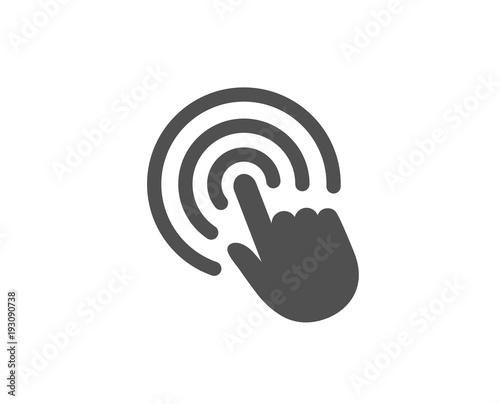 Hand Click simple icon. Finger touch sign. Cursor pointer symbol. Quality design elements. Classic style. Vector photo