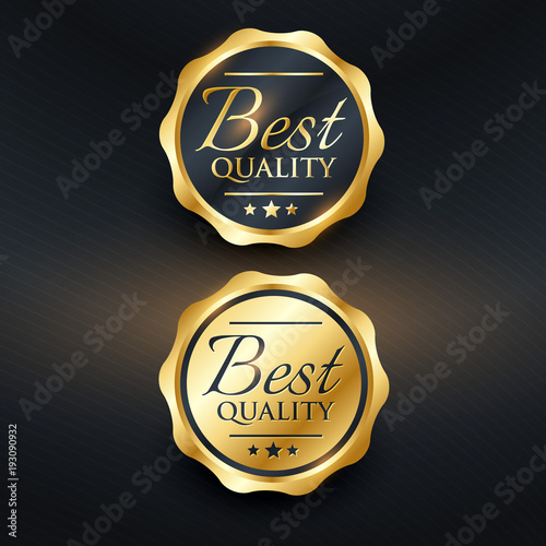 best quality golden label vector design