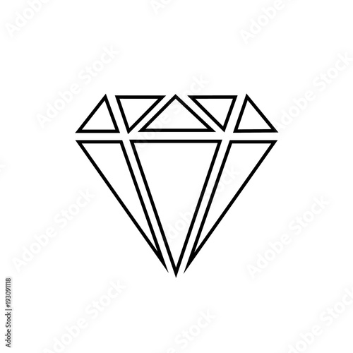 Diamond line icon