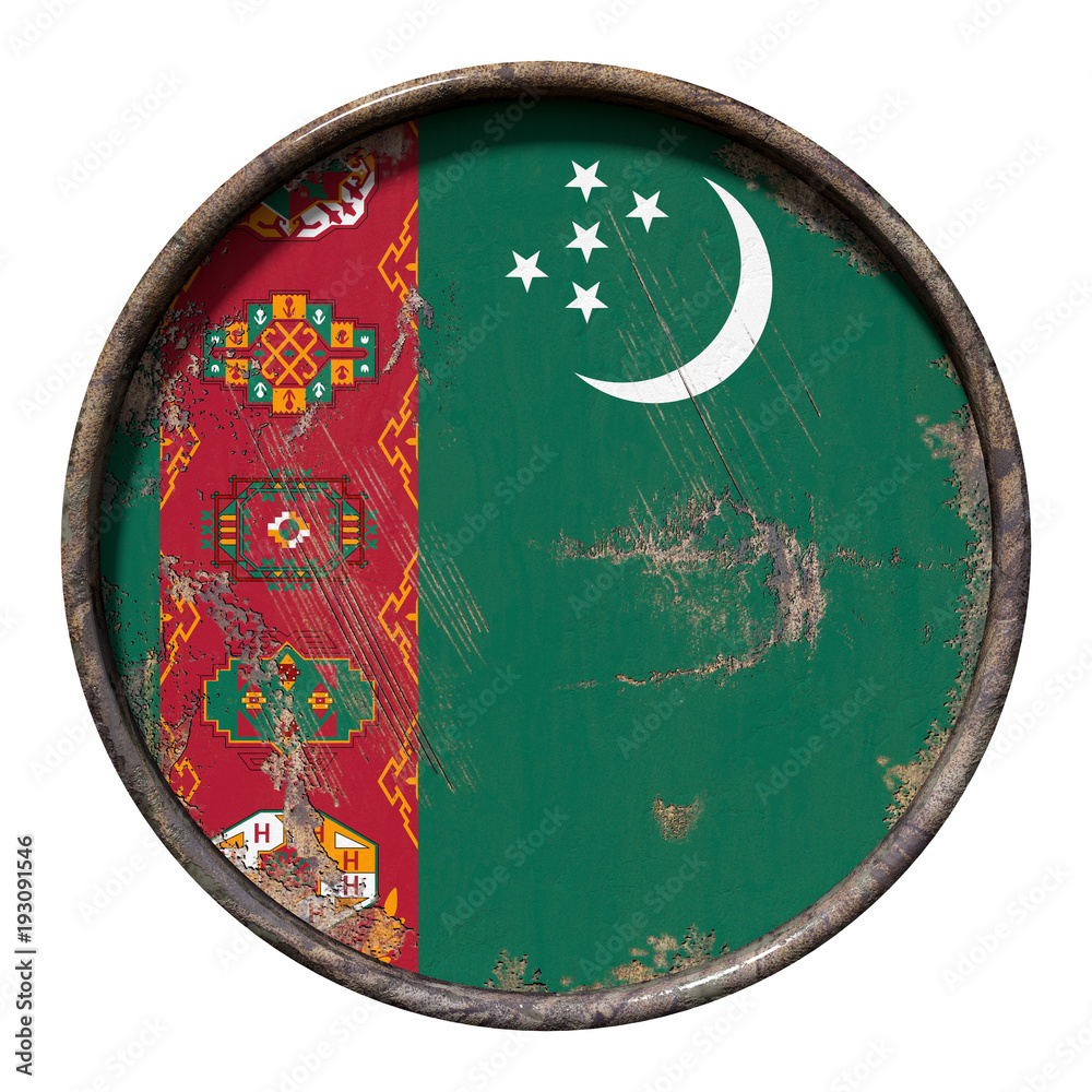 Fototapeta premium Old Turkmenistan flag