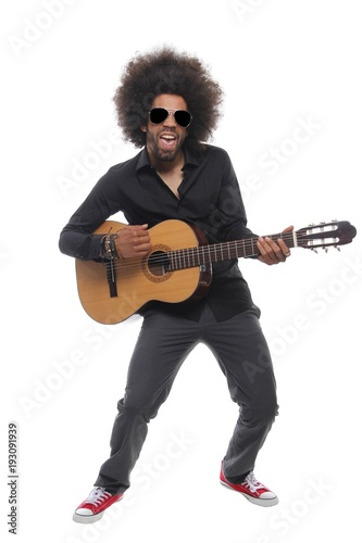 Happy afro man