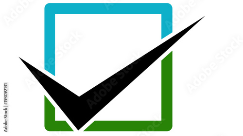 Logo check sign - vector
