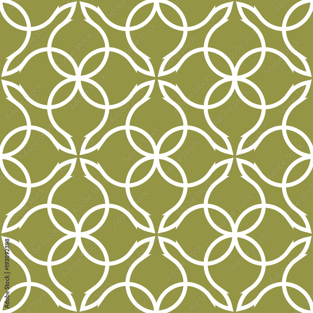 Olive green geometric ornament. Seamless pattern Olive green geometric ornament. Seamless pattern