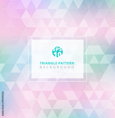 Abstract triangle pattern on pastels color background and texture.