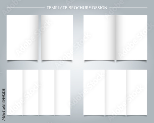 Set of brochure templates blank page on white background. Vector illustration