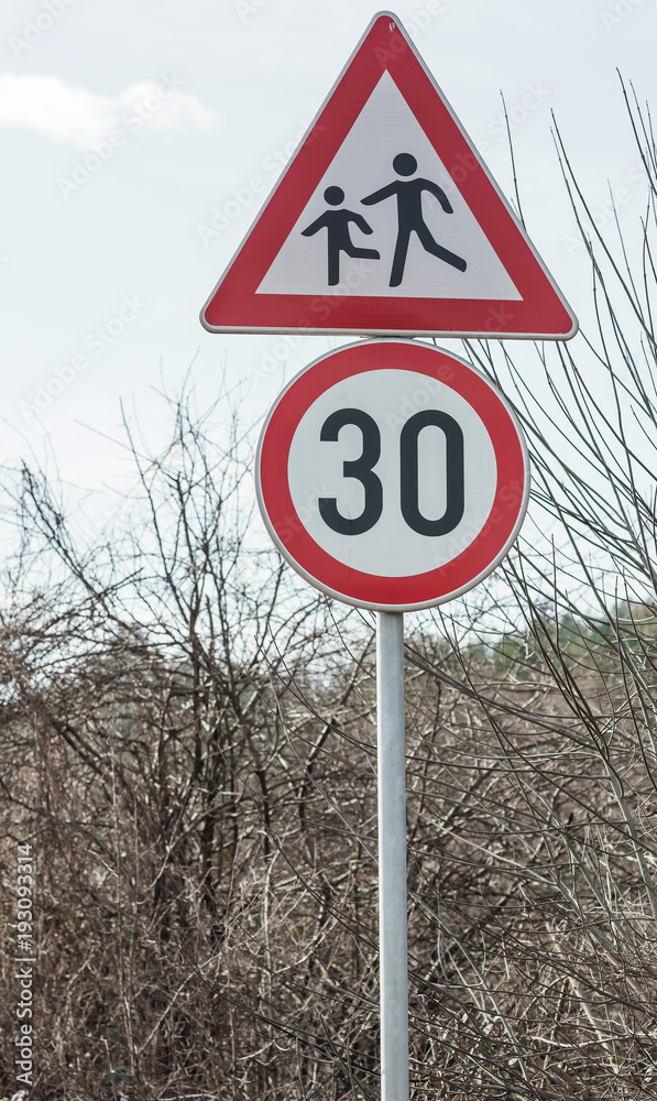 traffic sign on the road