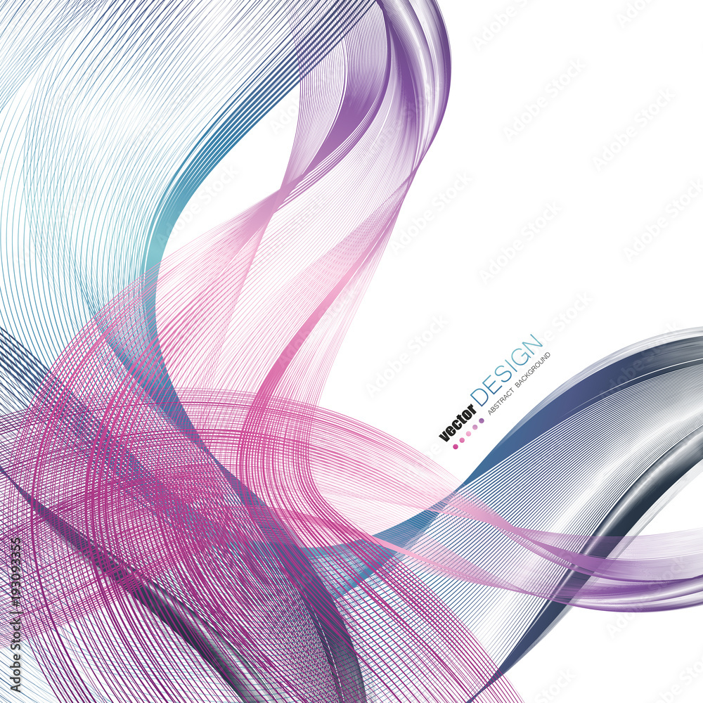 Obraz premium Abstract backgrounds with colorful wavy lines. Elegant wave design. Vector technology.