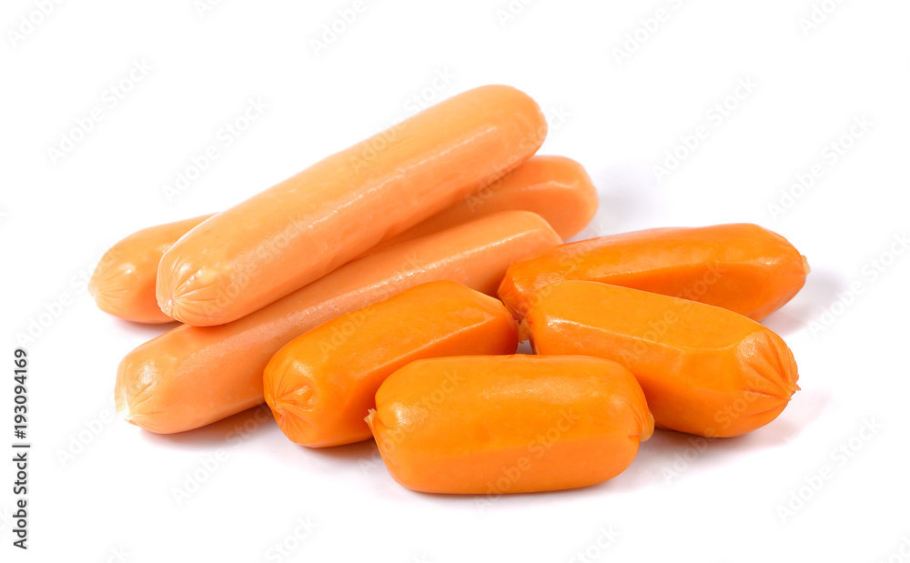 Sausages isolated on a white background