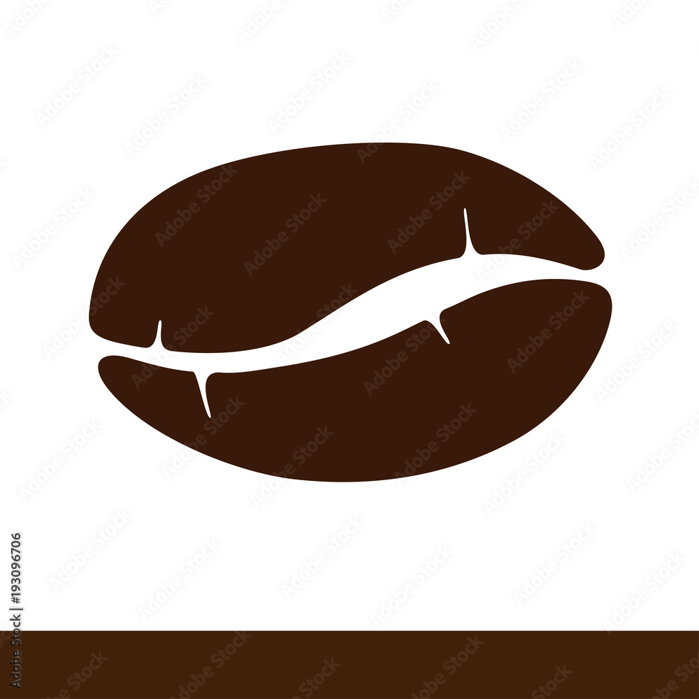 Brown coffee bean isolated on white background Brown coffee bean isolated on white background