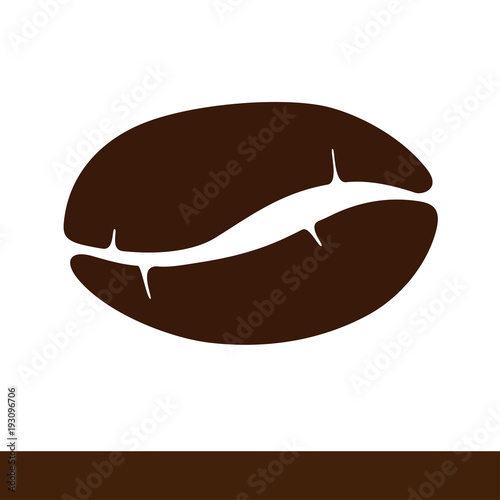 Brown coffee bean isolated on white background
