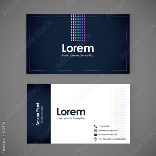 Business card design layout template