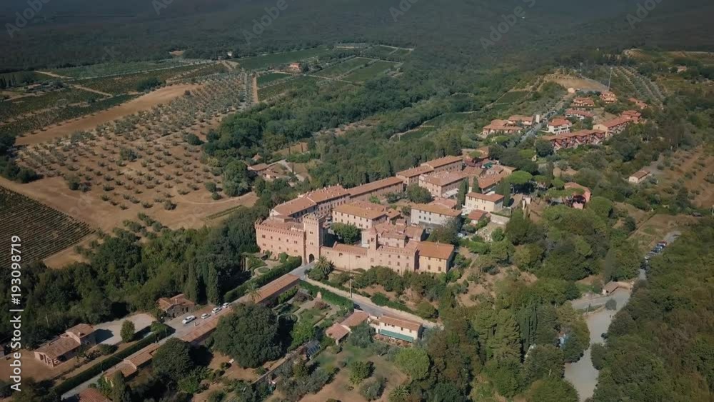 Aerial View of Bolgheri, Italy Aerial View of Bolgheri, Italy