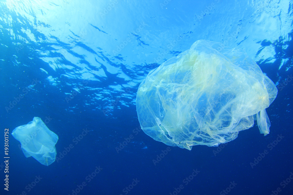 Fototapeta premium Plastic ocean pollution