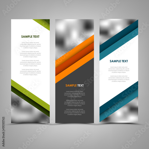 Collection abstract banners with color helical stripes template