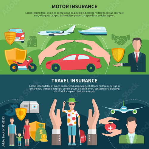 Travel And Transport Insurance Banners