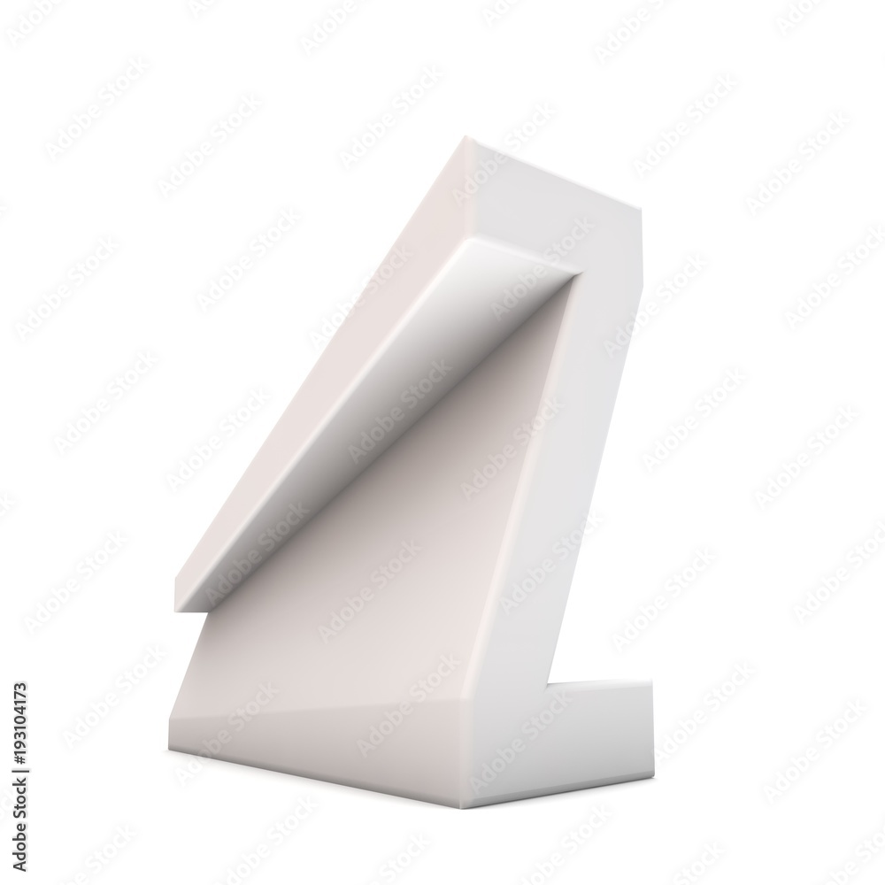 Letter Z sloping perspective font. 3D Rendering Letter Z sloping perspective font. 3D Rendering