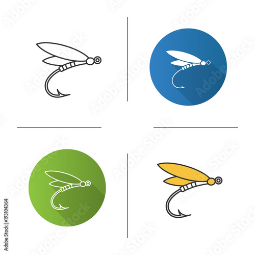 Fly fishing icon