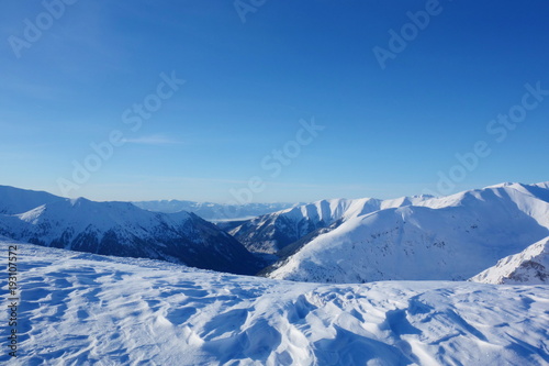 Top of Kopa Kondracka during winter, Zakopane, Tatry mountains, Poland