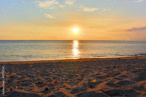 Sunset view in Sengigi Beach  Lombok Island  Indonesia