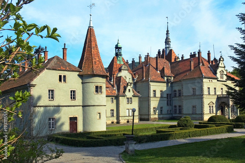 Ancient Schoenborns castle in landscaped park