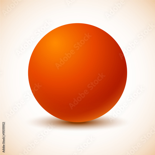 Orange ball. Vector illustration.