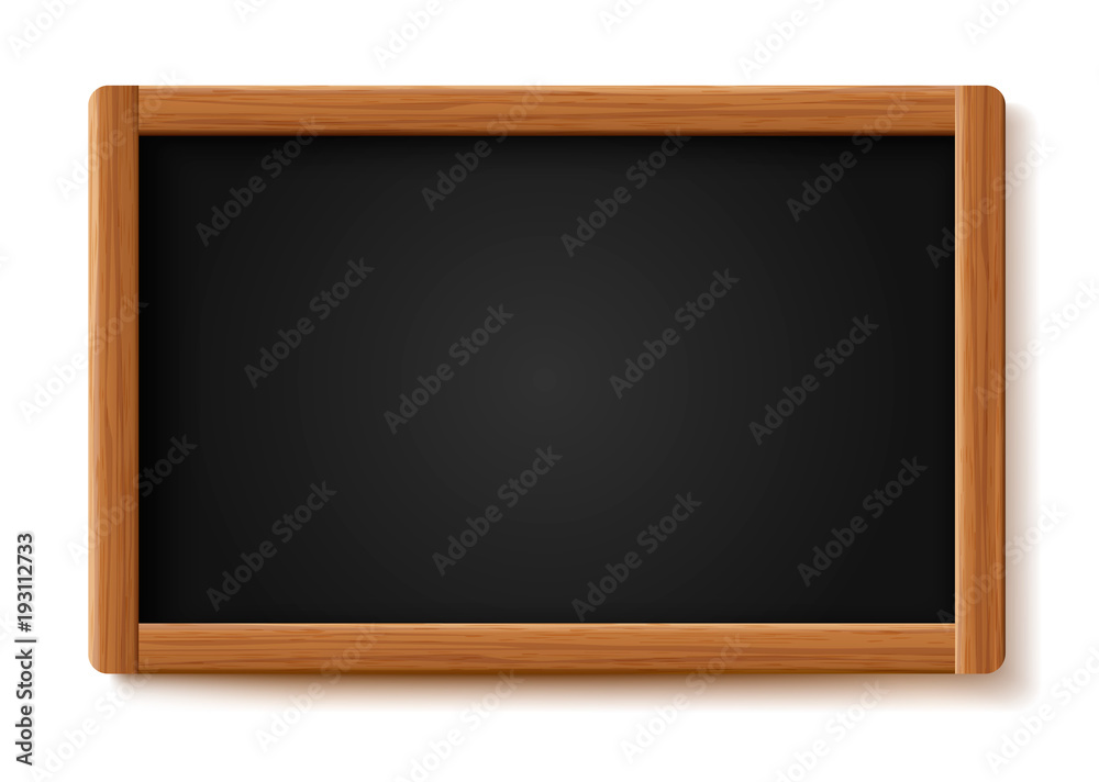 Menu chalkboard on white background. Board wood frame. Vector illustration. Menu chalkboard on white background. Board wood frame. Vector illustration.