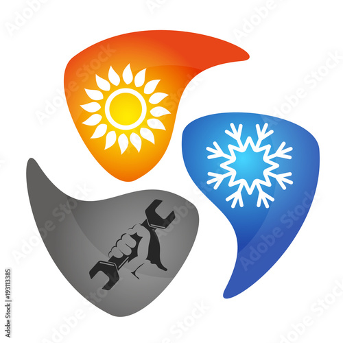 Symbol for repairing air conditioner