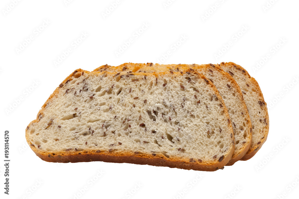 sliced bread isolated on white background
