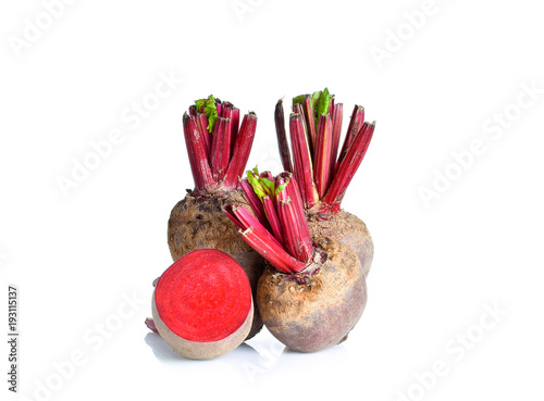 Beta vulgaris on white background