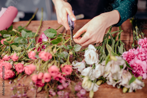 Fototapet Flowers delivery, creating order